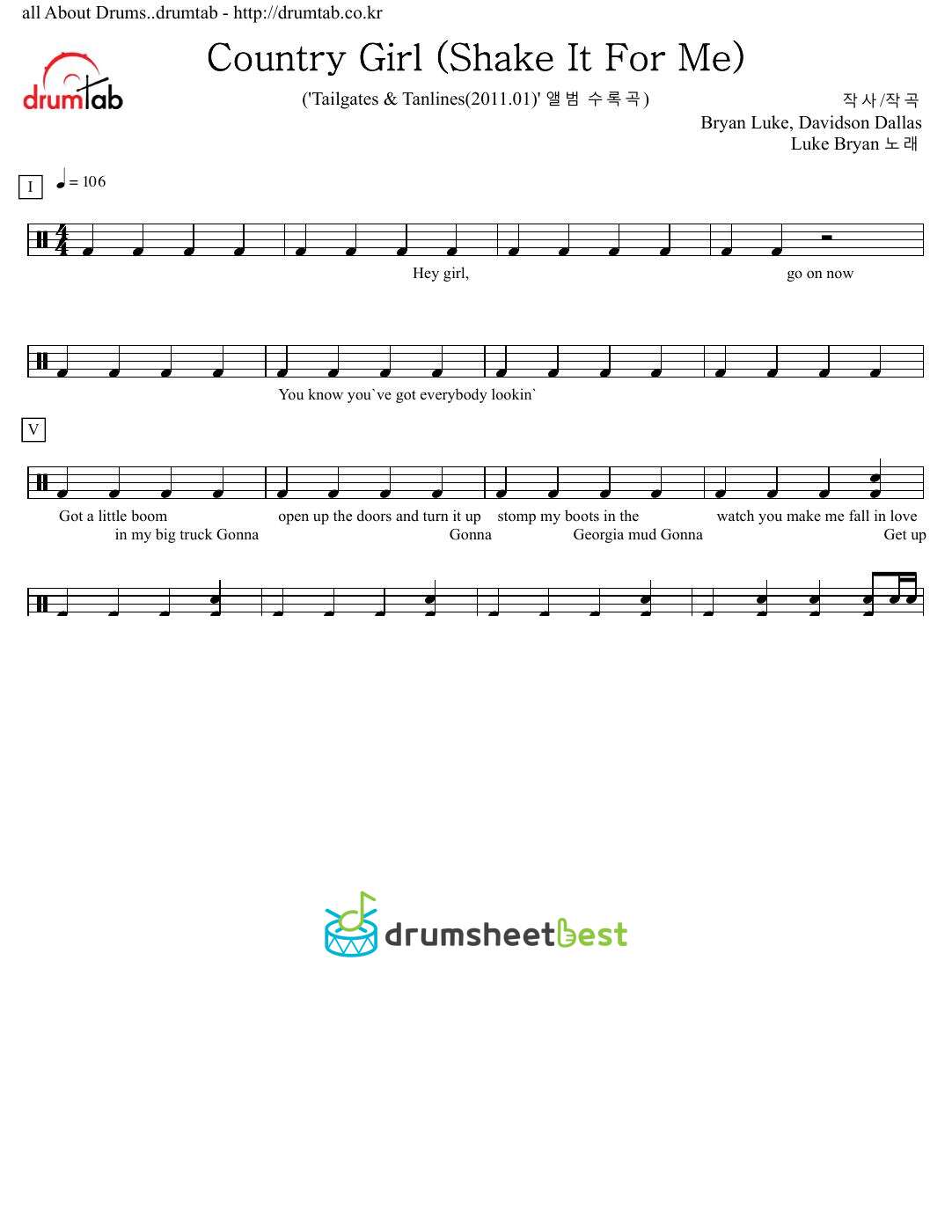 Country Girl (Shake It For Me) preview page 1