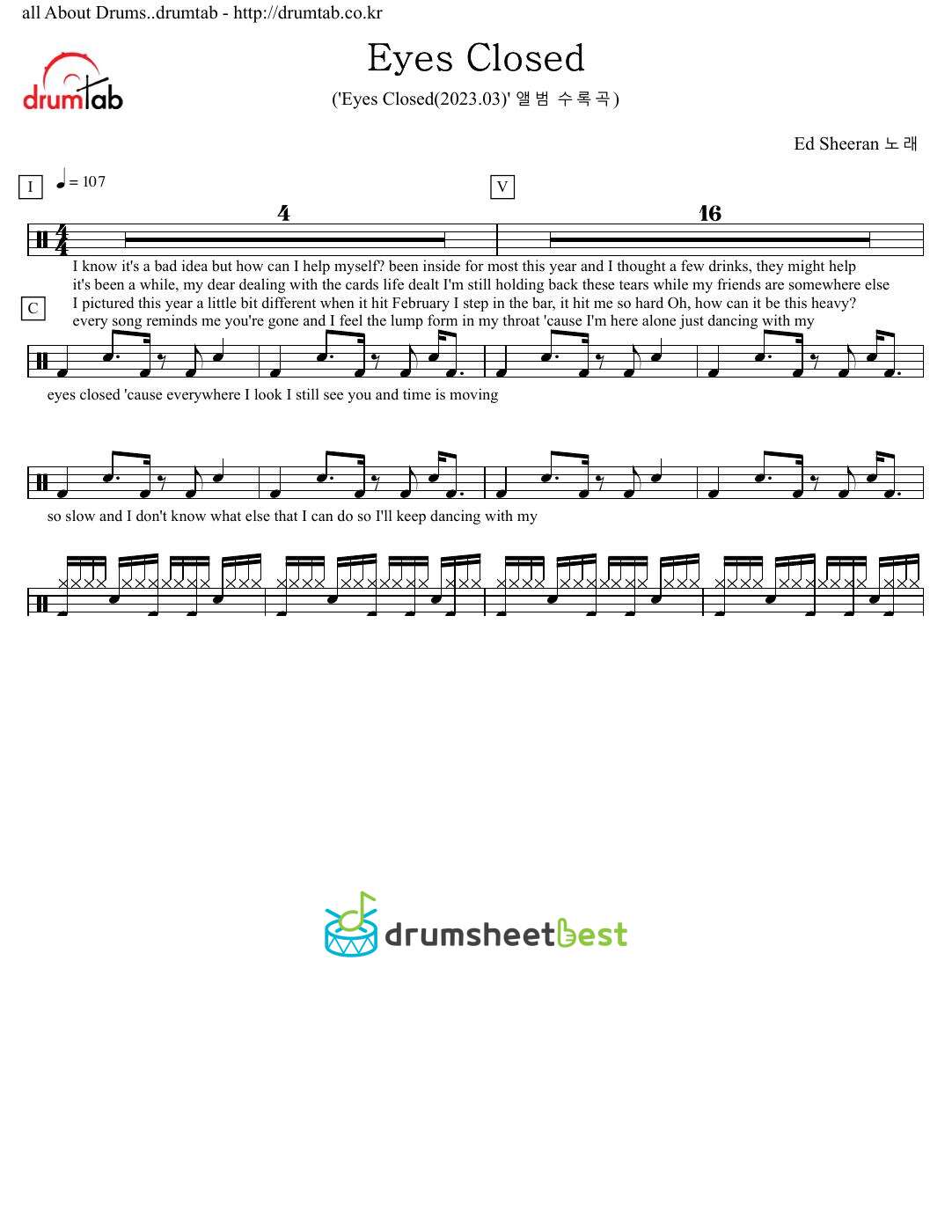 Eyes Closed preview page 1