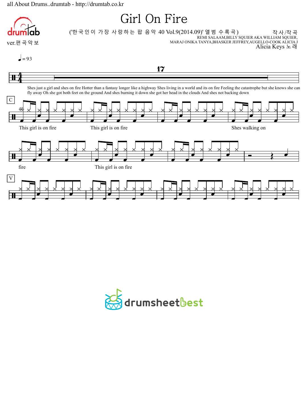 Girl On Fire preview page 1