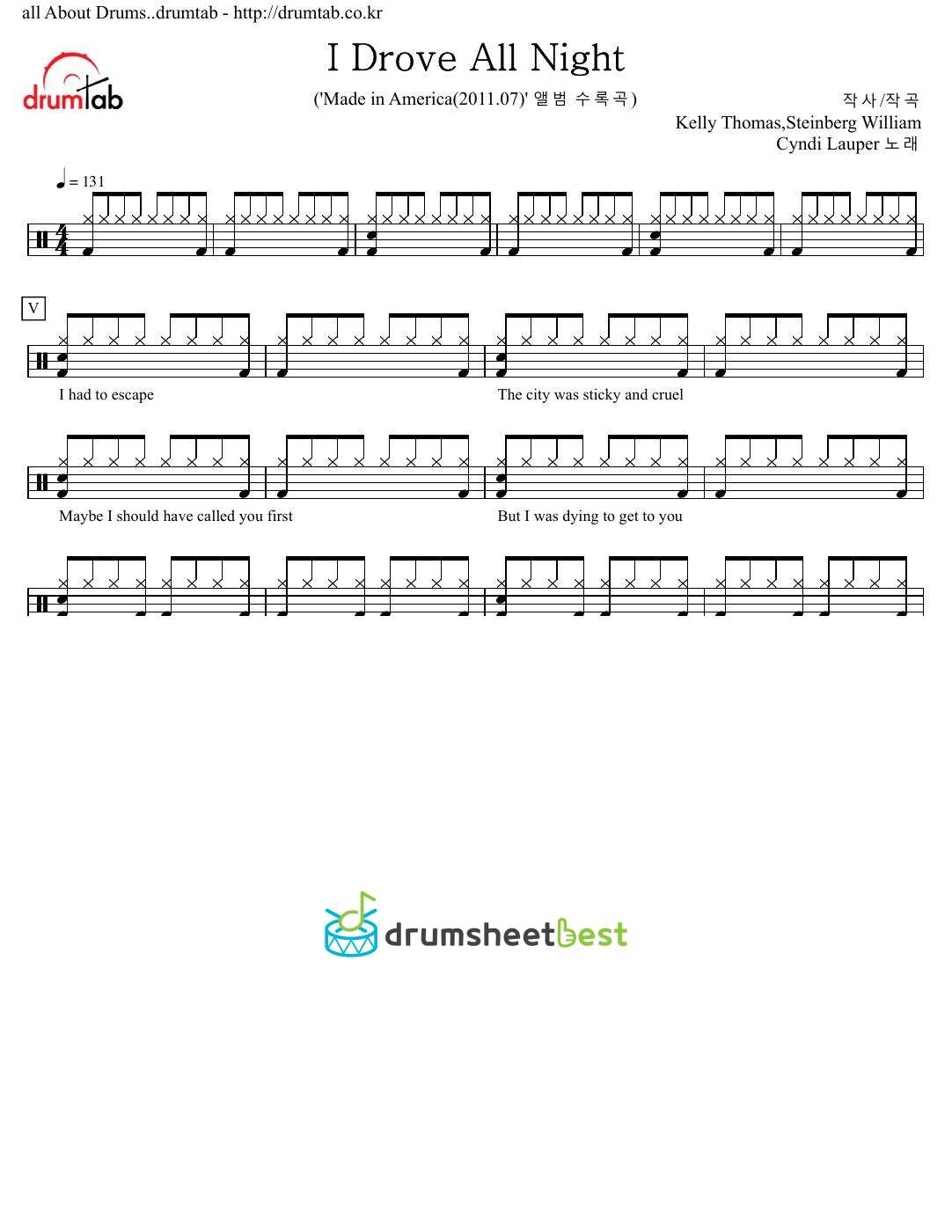 I Drove All Night preview page 1