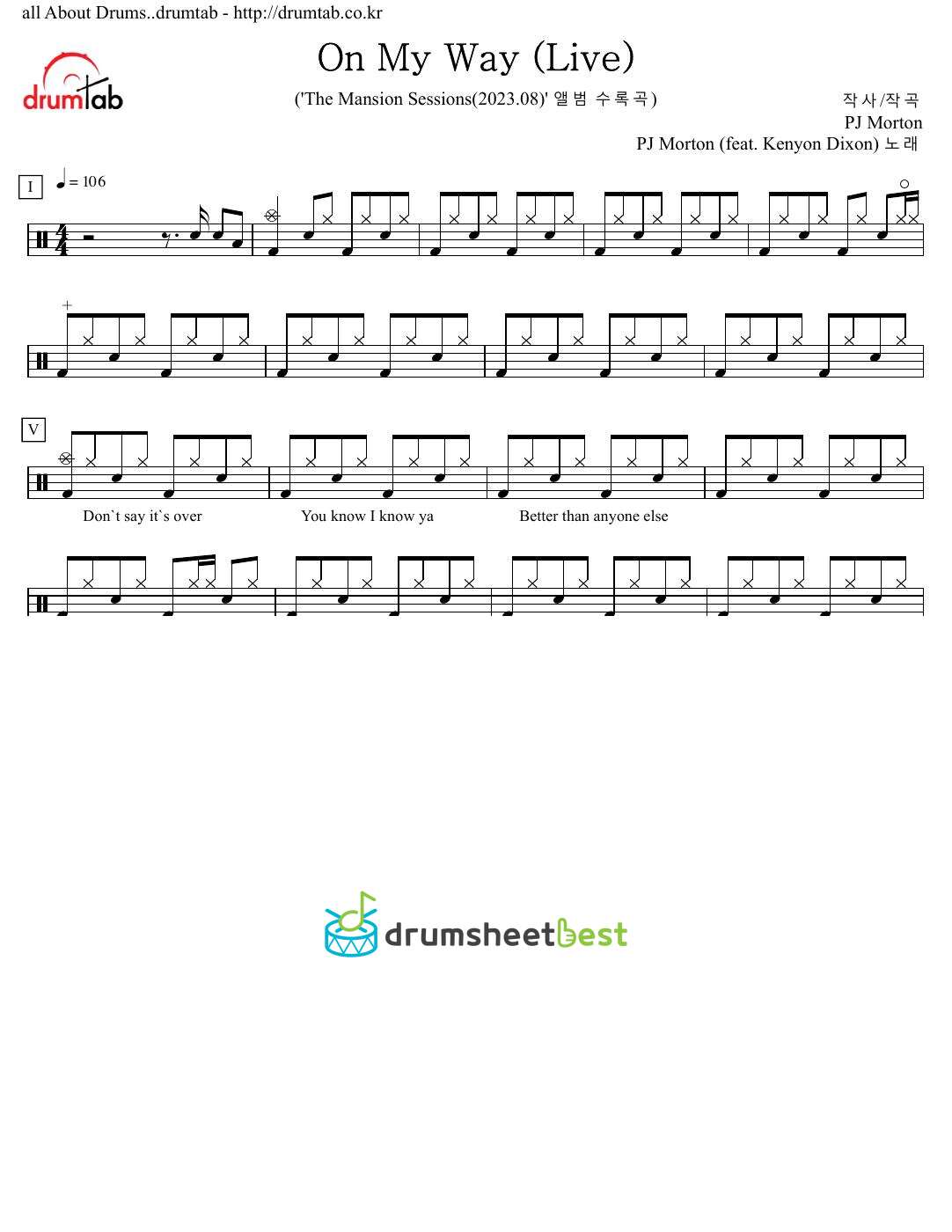 On My Way (Live) preview page 1