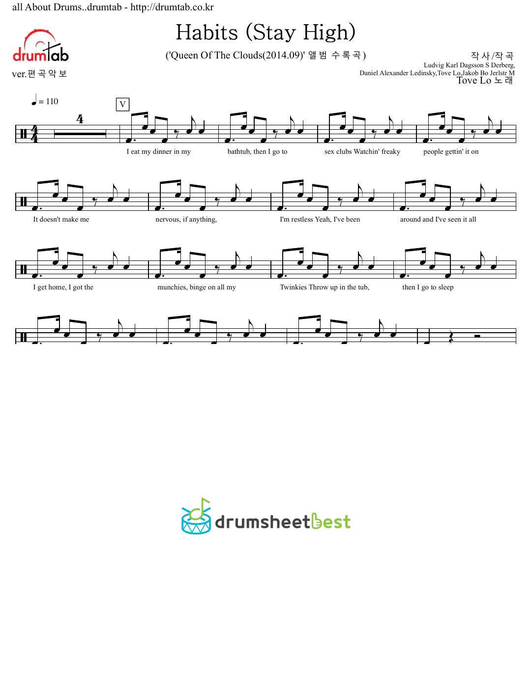 Habits (Stay High) preview page 1