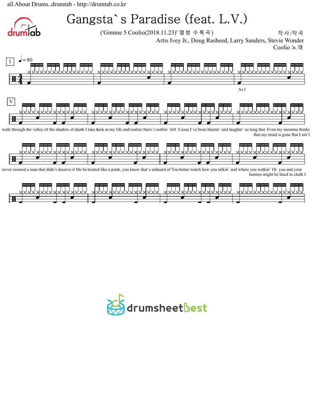 Gangsta's Paradise (feat. L.V.) preview page 1