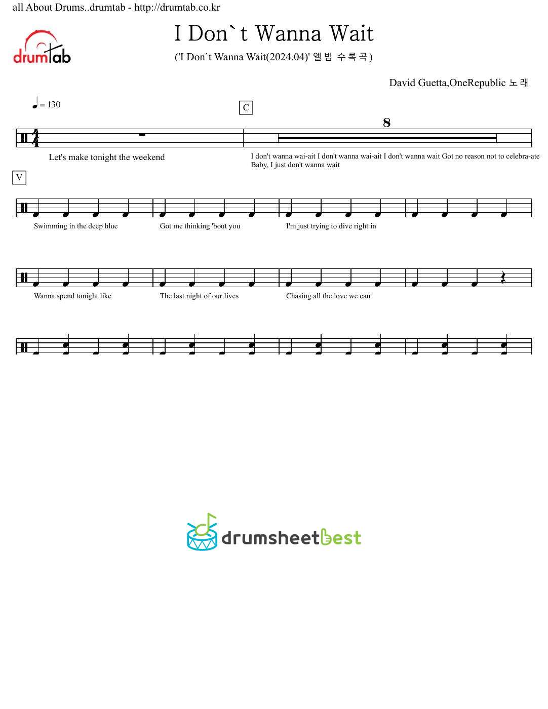 I Don't Wanna Wait preview page 1