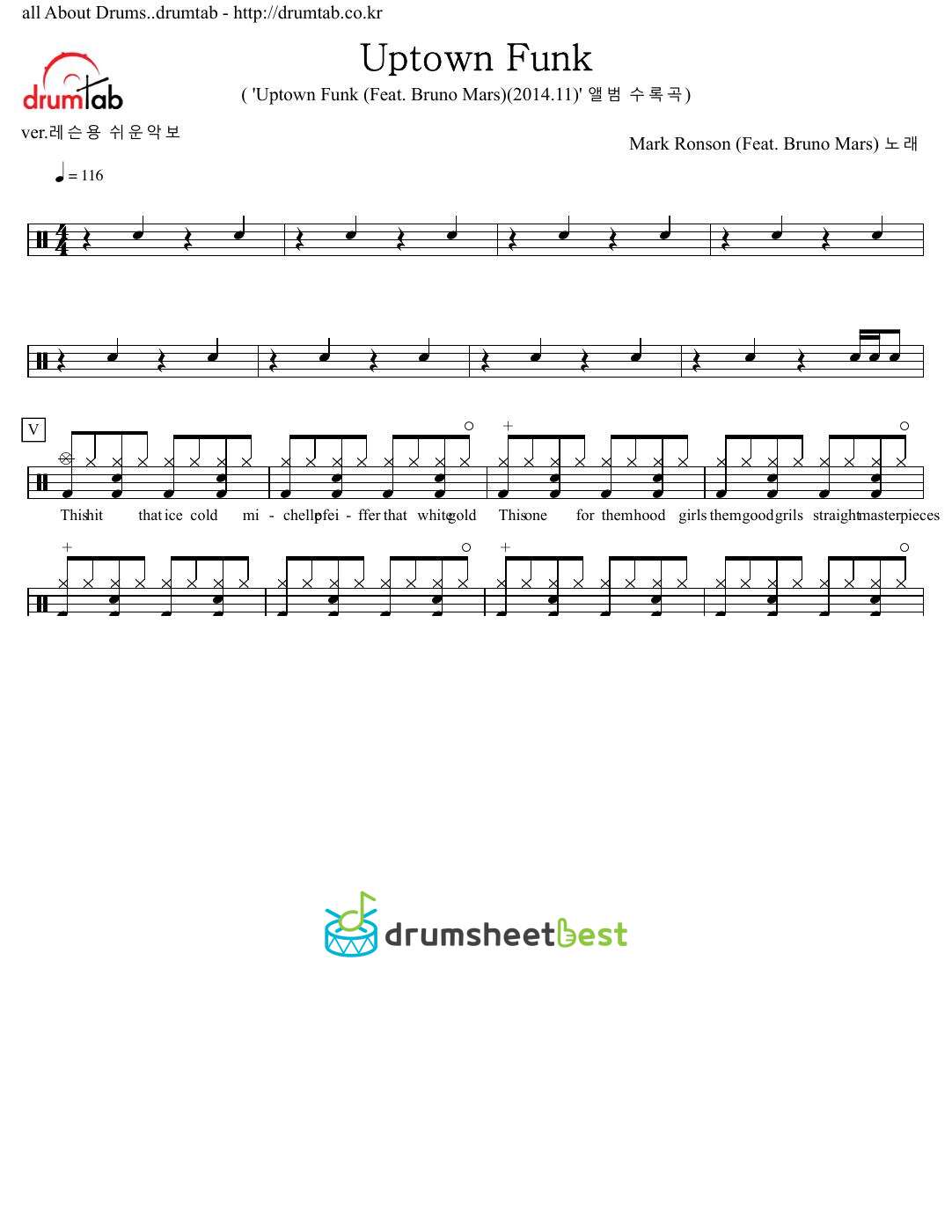 Uptown Funk preview page 1