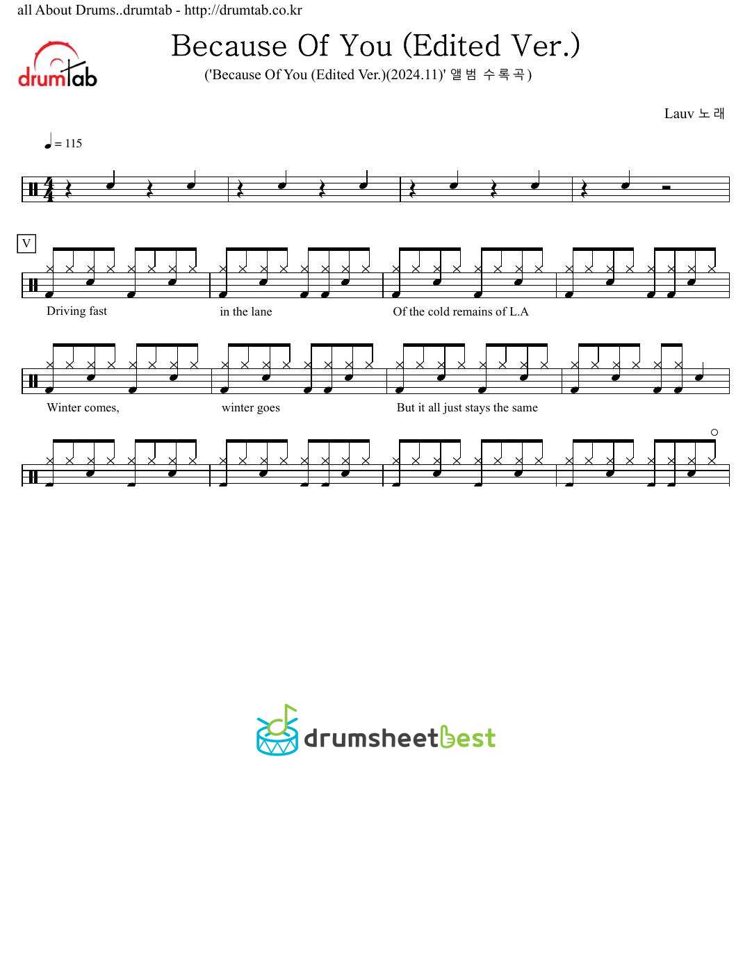 Because Of You (Edited Ver.) preview page 1