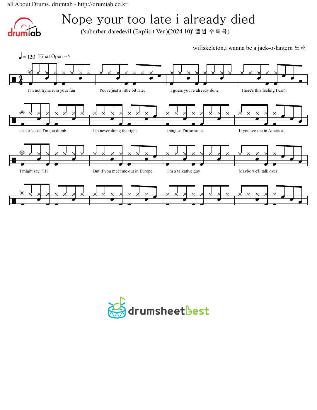 Nope your too late i already died preview page 1