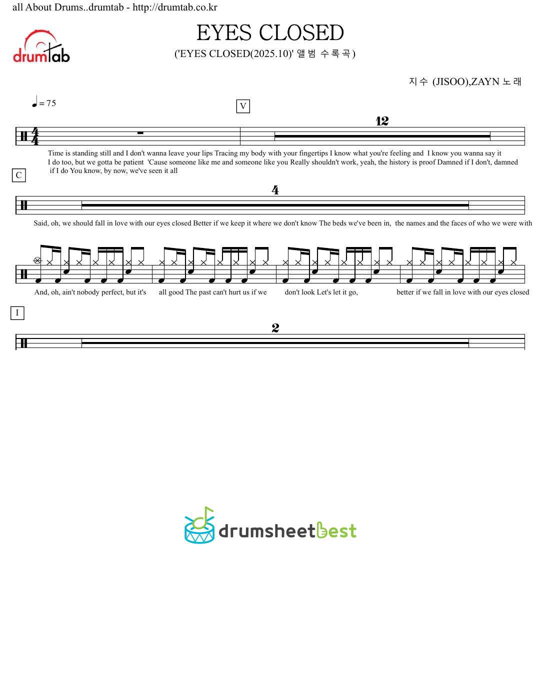 EYES CLOSED preview page 1