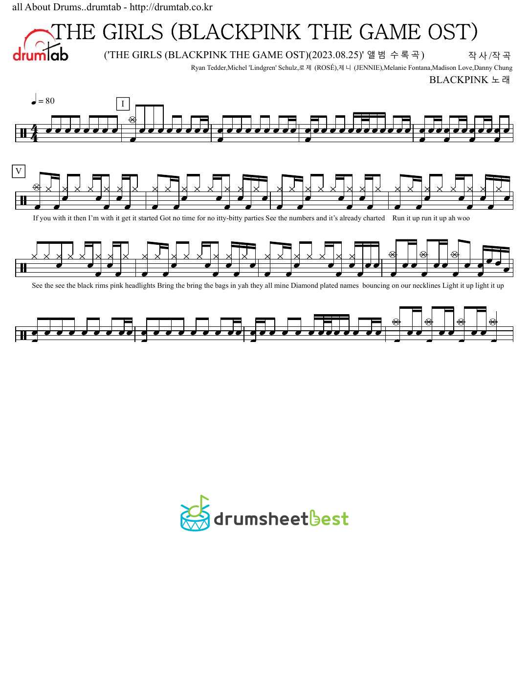 THE GIRLS (BLACKPINK THE GAME OST) preview page 1