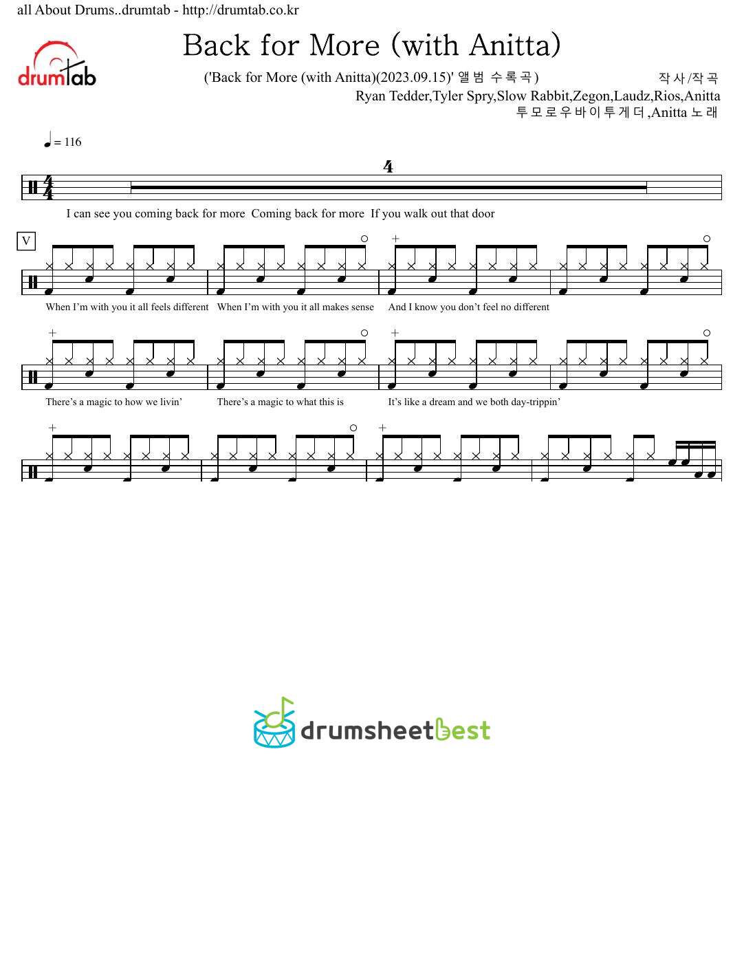 Back for More (with Anitta) preview page 1