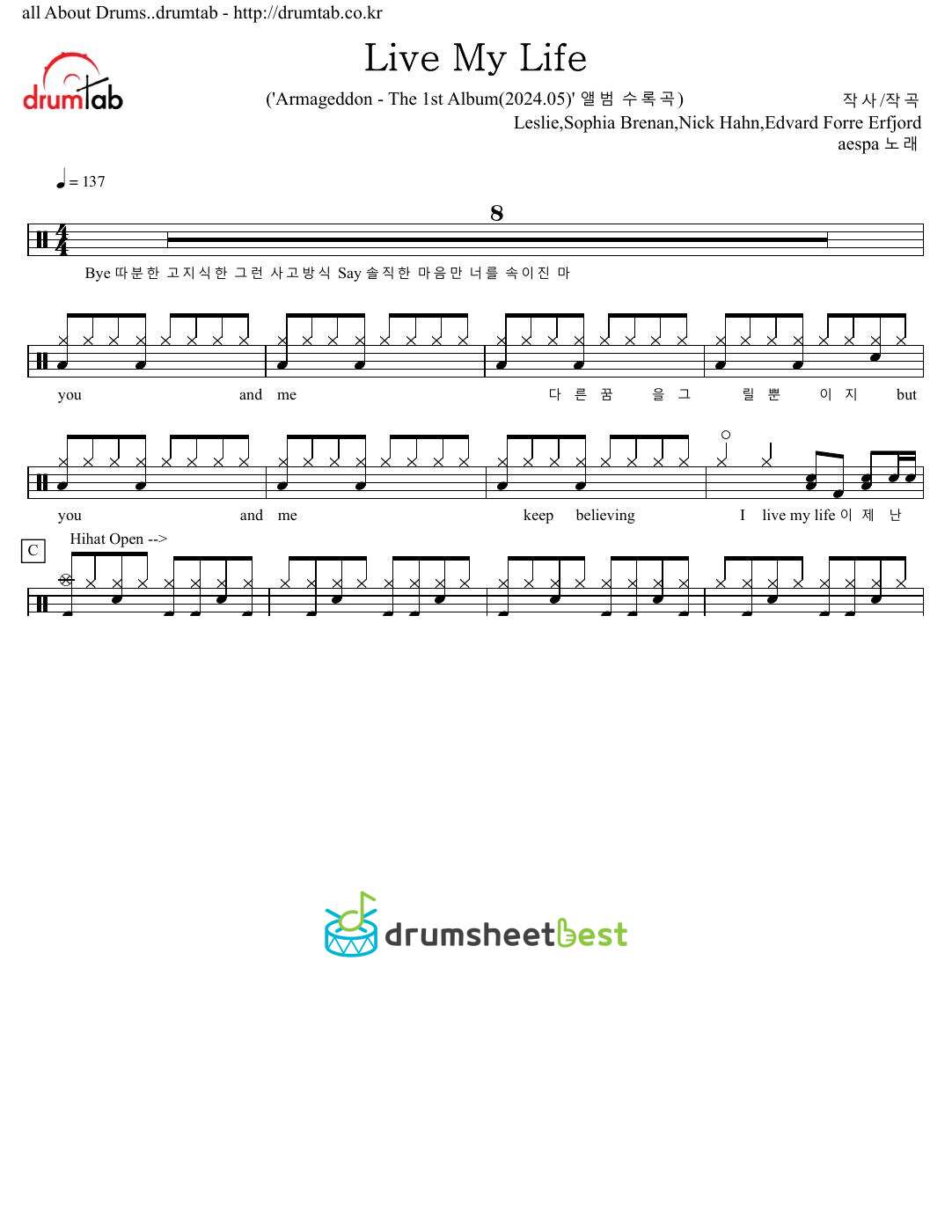 Live My Life preview page 1