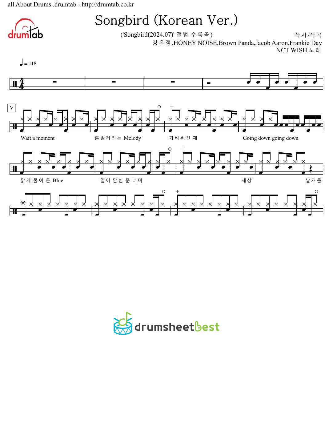 Songbird (Korean Ver.) preview page 1