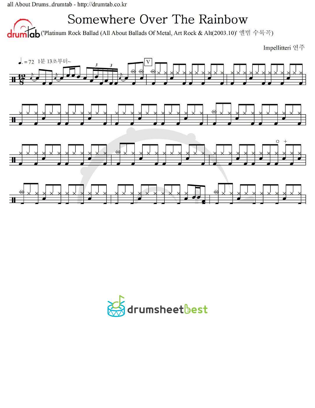 Somewhere Over The Rainbow preview page 1