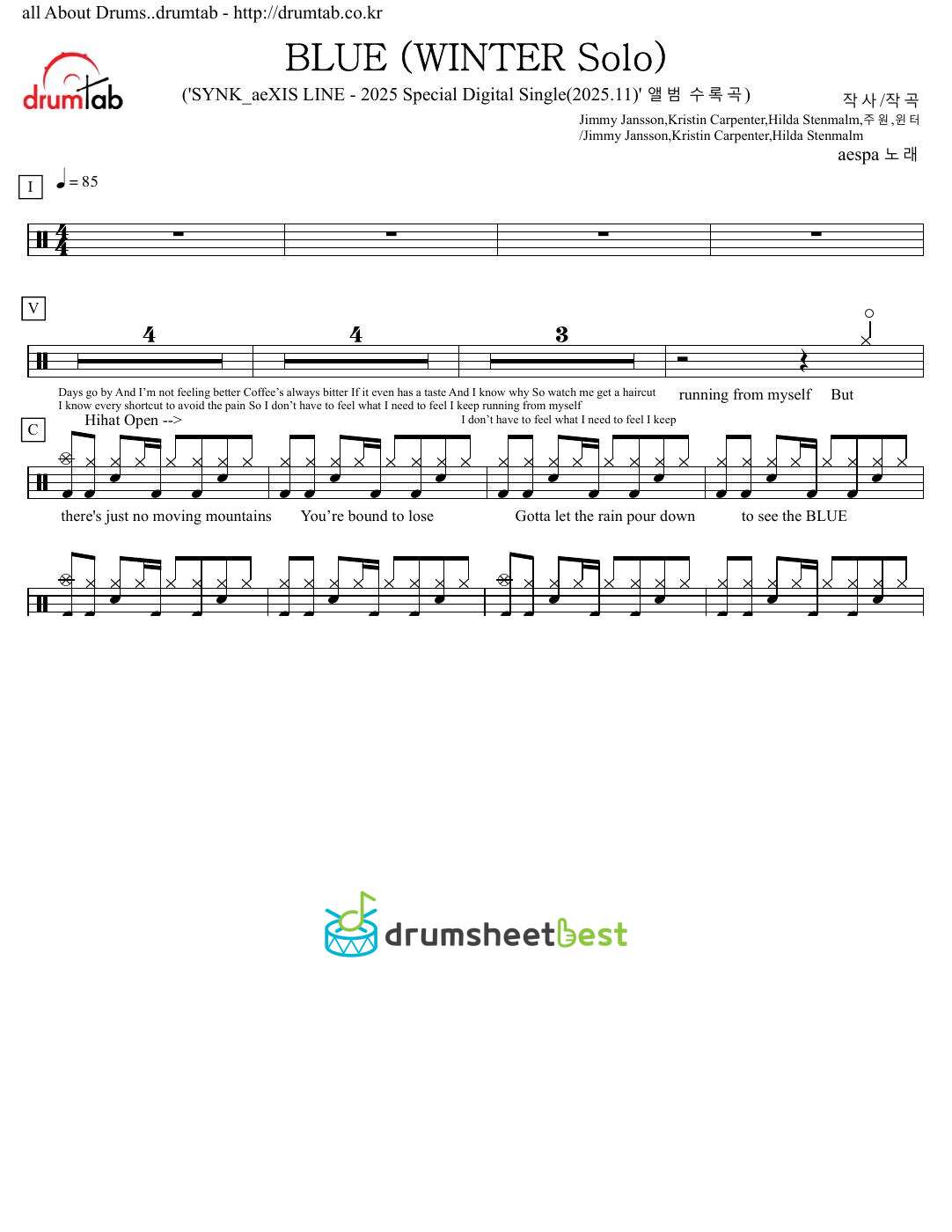 BLUE (WINTER Solo) preview page 1