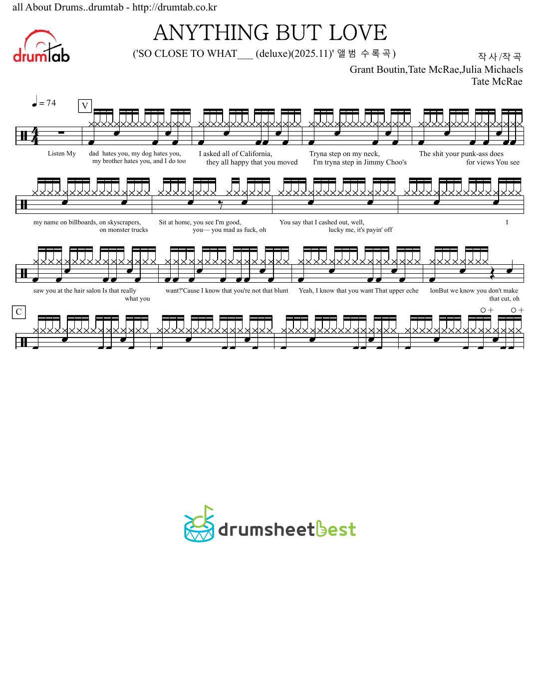 ANYTHING BUT LOVE preview page 1