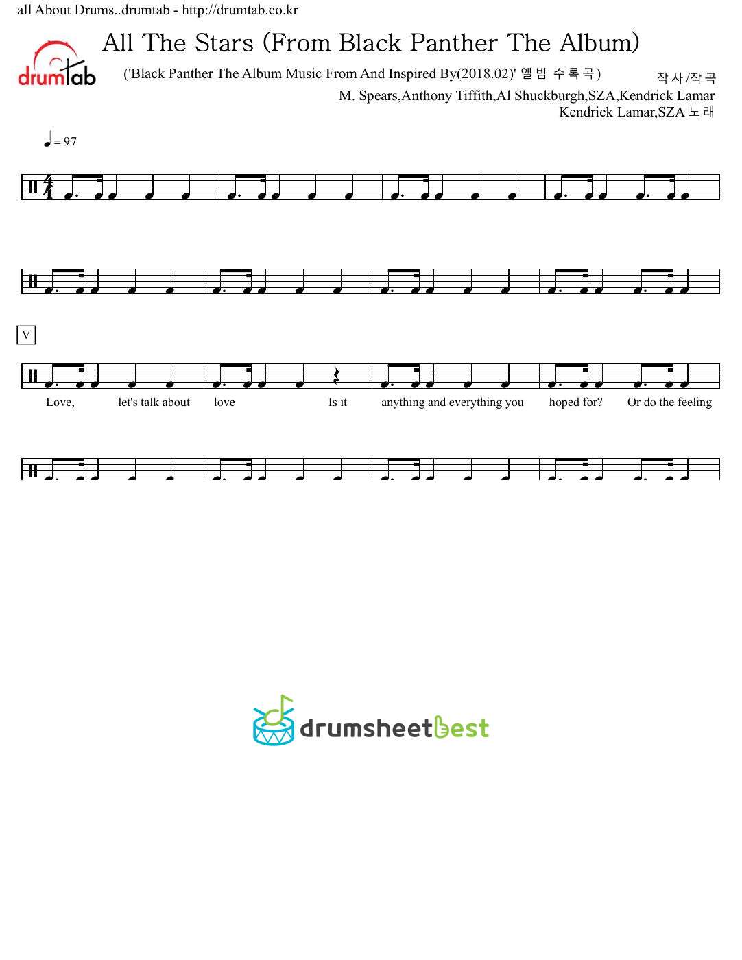 All The Stars (From Black Panther The Album) preview page 1